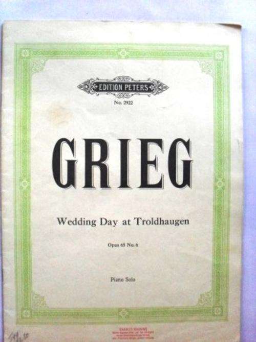 Wedding Day at Troldhaugen, Piano Solo, Edvard Grieg