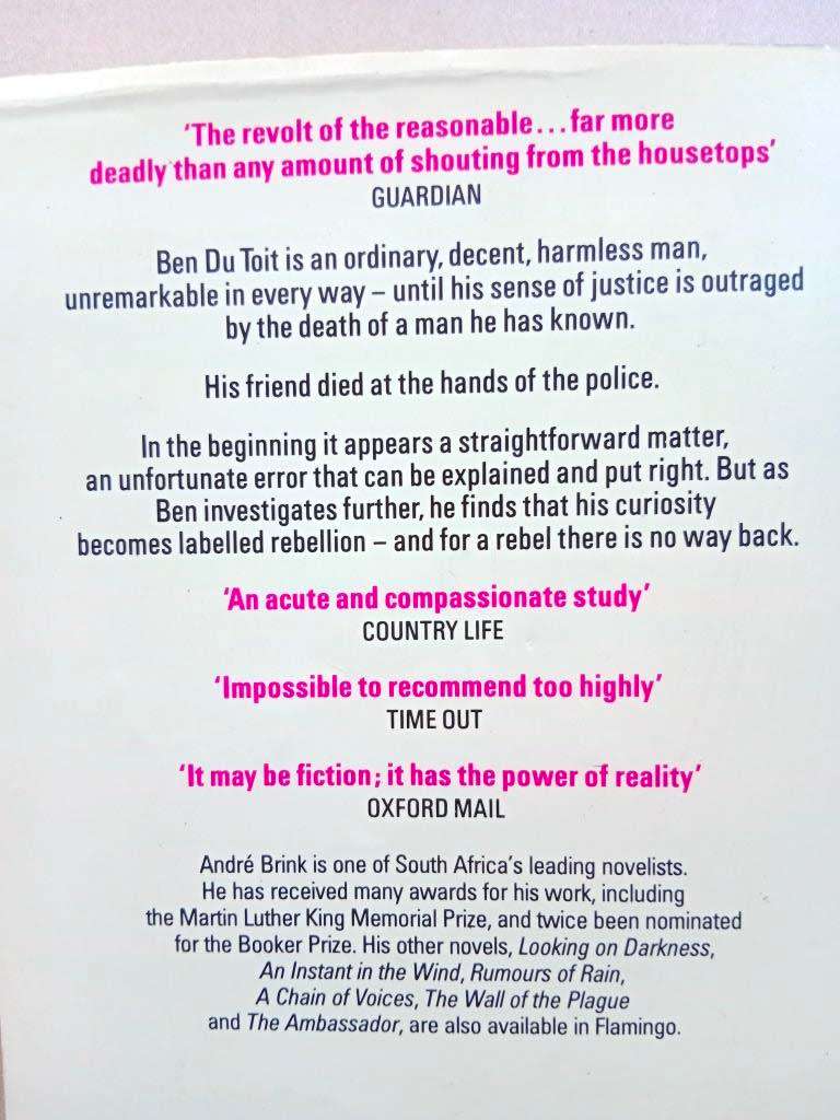 A Dry White Season, André Brink