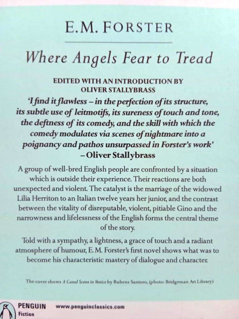 Where Angels Fear to Tread, E.M. Forster