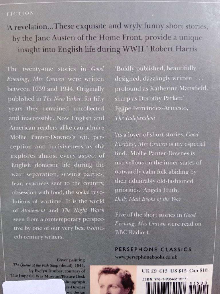 Good Evening Mrs. Craven: The Wartime Stories of Mollie Panter-Downes