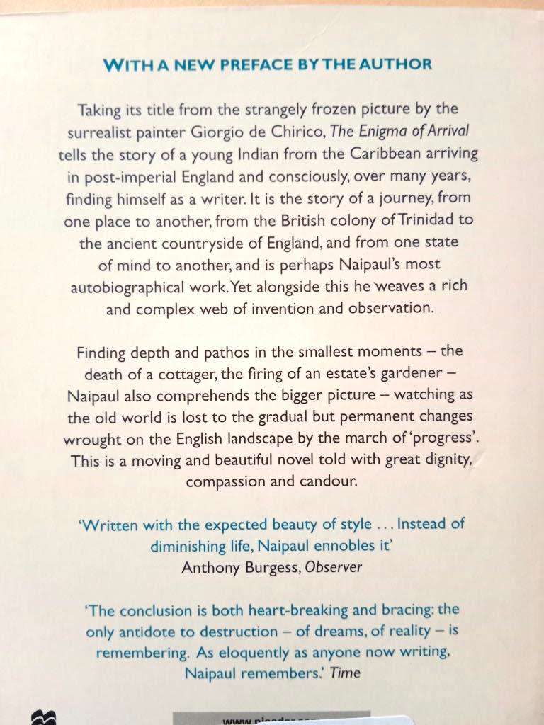 The Enigma of Arrival, V.S. Naipaul