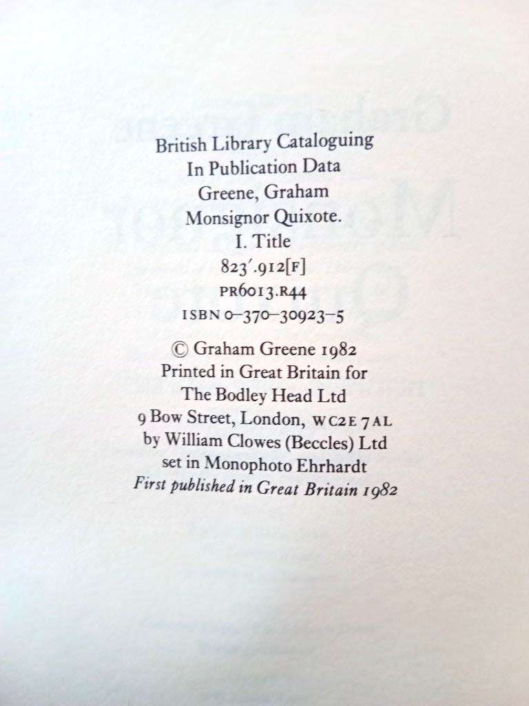 Monsignor Quixote, Graham Greene