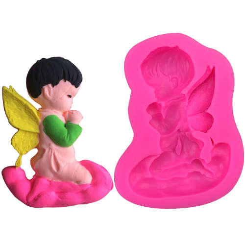 Angel Praying baby Fondant Cake Molds / Silicone fondant mould