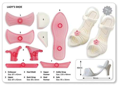 Lady's shoes Fondant template mould