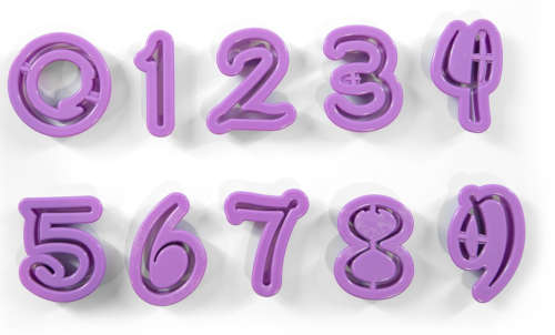 Numbers cutters for Cake