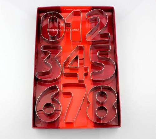 Numbers Fondant / cookie Cutter metal - 8cm