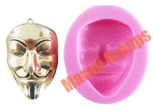 Vendetta Mask mould / Guy fawkes mask- Size:7.3CM*6.2CM*2.3CM