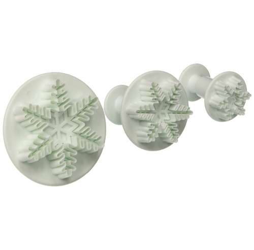 3pc Snowflake fondant/ Plunger cutter
