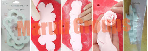 Easy Rose fondant cutter, 2 PIECE SET
