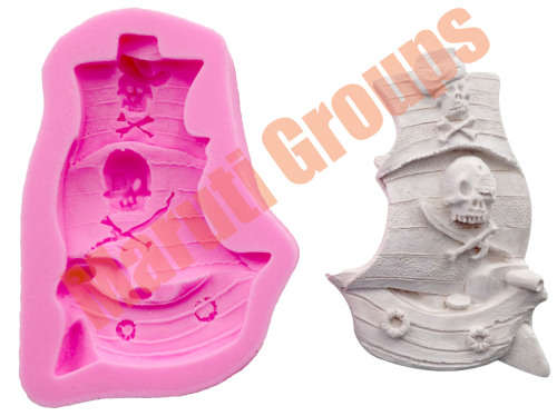 Pirate Ship Silicone fondant / Mould