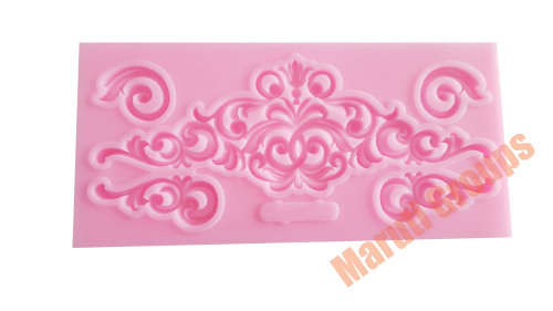 Frame Border silicone mould / Scrolls Border silicone fondant mould