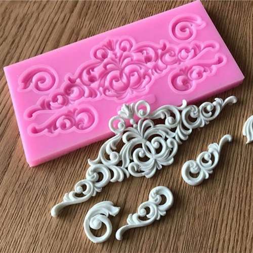 Frame Border silicone mould / Scrolls Border silicone fondant mould
