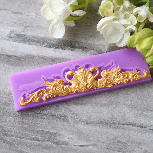 Butterfly / Frame Border silicone mould / Scrolls Border silicone fondant mould