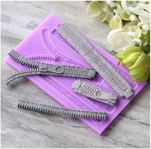 Zip silicone fondant mould
