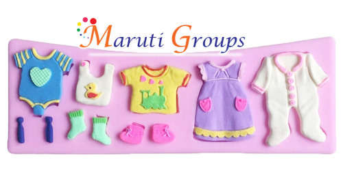 Baby Clothes Fondant silicone mould