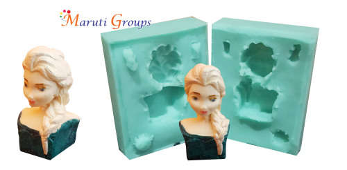 3D Frozen Elsa - Half body Fondant silicone mould