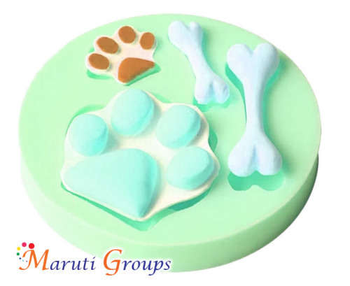 Dog bone / Paw silicone mould - Paw Patrol