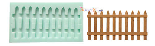Fence silicone fondant mould 6.5cm x 11.5cm
