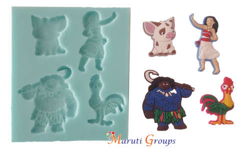 Moana silicone fondant mould` 12cm x 10cm