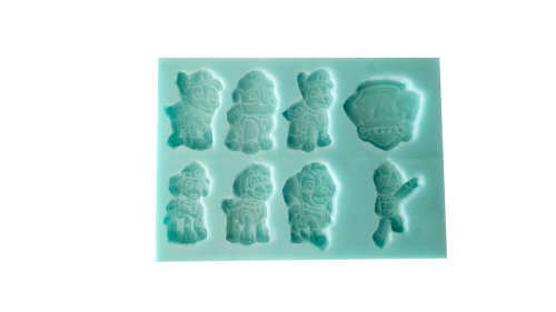 Paw Patrol silicone fondant mould 7.5cm x 11cm