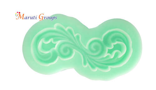 Curls Border silicone fondant mould