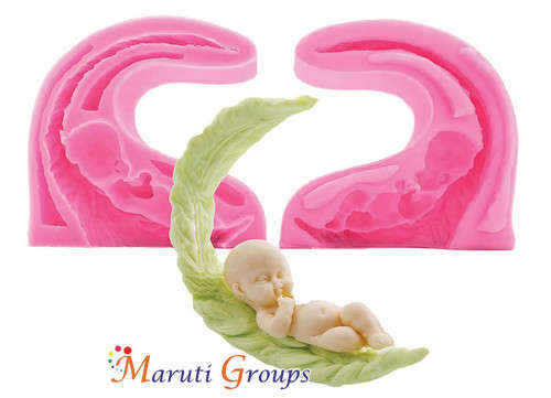 Banana leave baby silicone mould