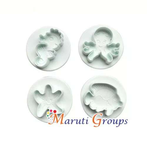 Sea Animal, sea horse starfish fish Plunger cookie cutter