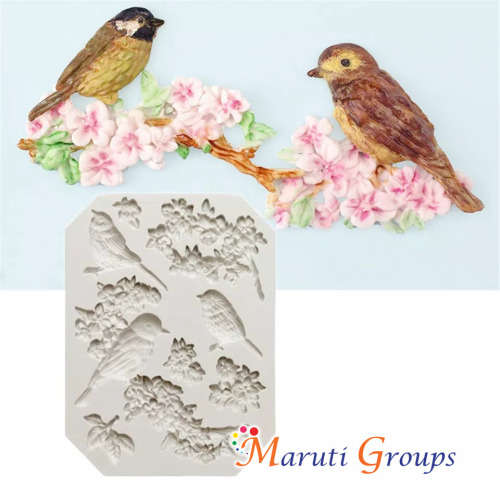 Birds and Blossoms silicone mould