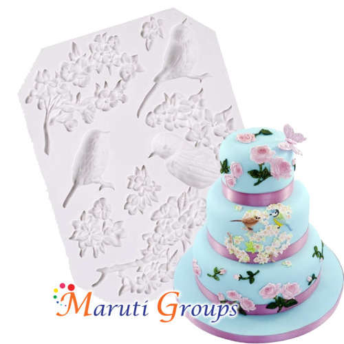 Birds and Blossoms silicone mould