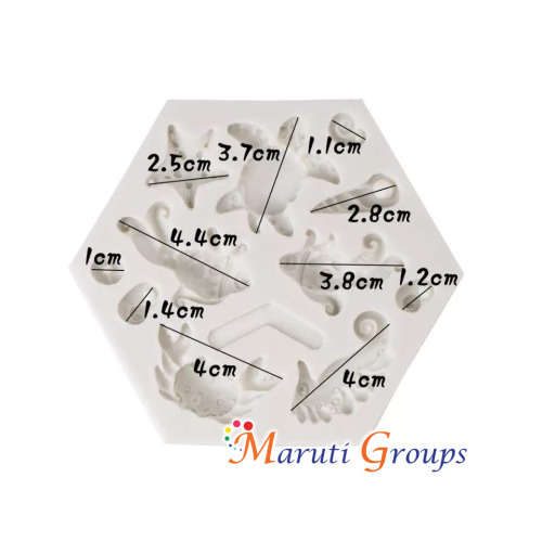 Sea Animals ( Seahorse , Fish,Starfish,Shell) Silicone Mould