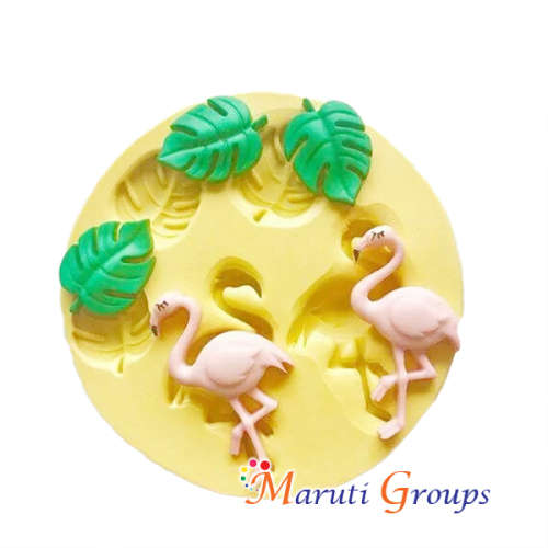 Flamingo leaves silicone mould