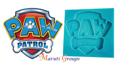 Paw Patrol Logo Silicone fondant mould 3.5cm x 3.5cm