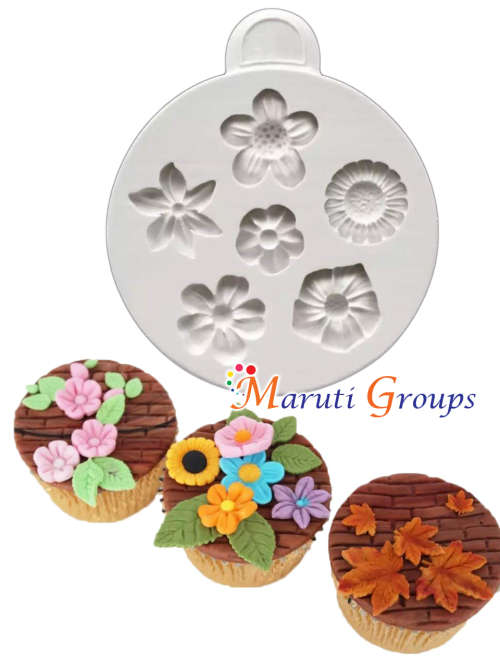 6 Mini Flowers silicone mould