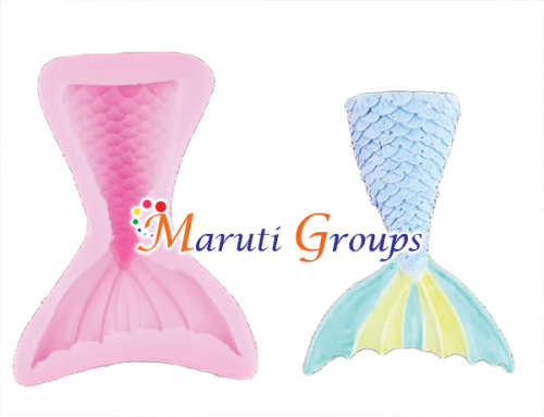 Mermaid Tail silicone mould - 6.5cm x 7.3cm