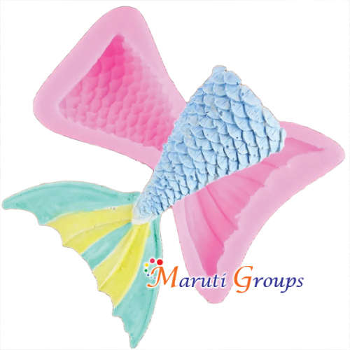 Mermaid Tail silicone mould - 6.5cm x 7.3cm