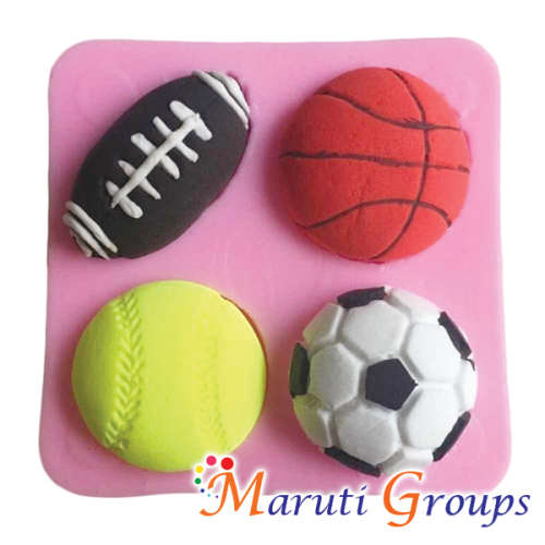 Football Balls, Rugby Ball, Tennis ball , basketball silicone mould
