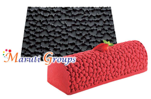 Love Heart texture silicone mat mould