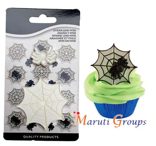 Spider and web cookie cutter / Plunger Cutter / Pop It