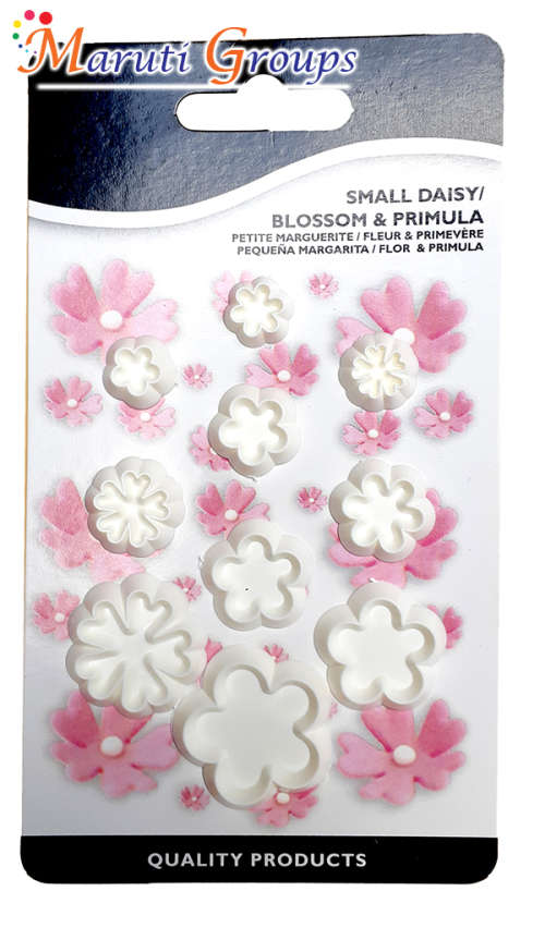 Daisy Blossom & Primula cookie cutter / Plunger Cutter / Pop It