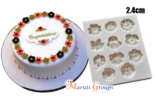 Pansies Flowers silicone mould