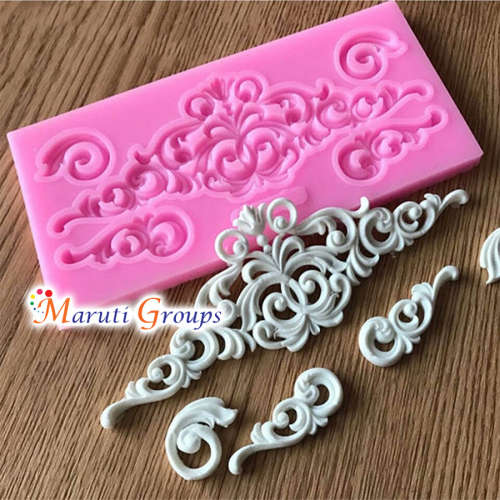 Filigree Scroll Frame Border silicone mould