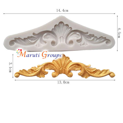 Craft / Brooch / Frame Border silicone mould / Scrolls Border silicone mould
