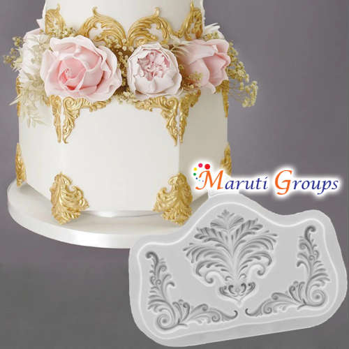 Wedding scroll / Brooch / Frame Border silicone mould / Craft Scroll / Border silicone mould