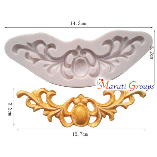 Scroll / Brooch / Frame Border silicone mould / Craft Scroll / Border silicone mould