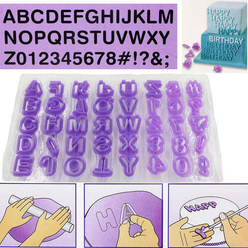Alphabet /Letter / Number Press Set Cookie Cutter/Plunger cutter