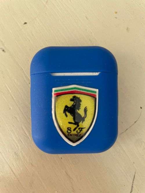 Apple Airpods 2 wireless charging case with Ferrari silicone case