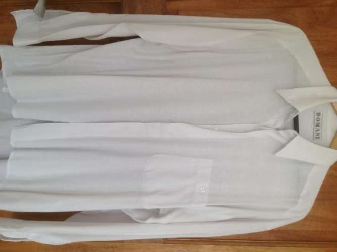 Domani White Men's patterned formal shirt Large*