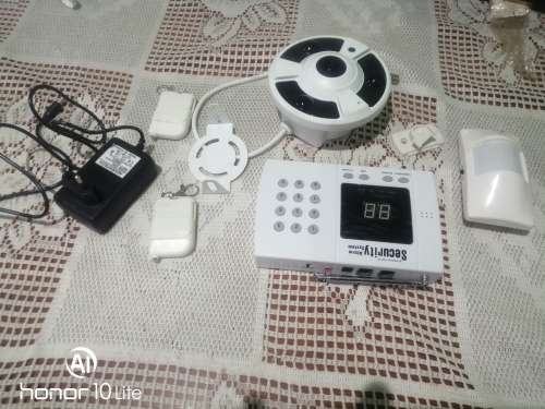 Gsm alarm and panoramic camera combo