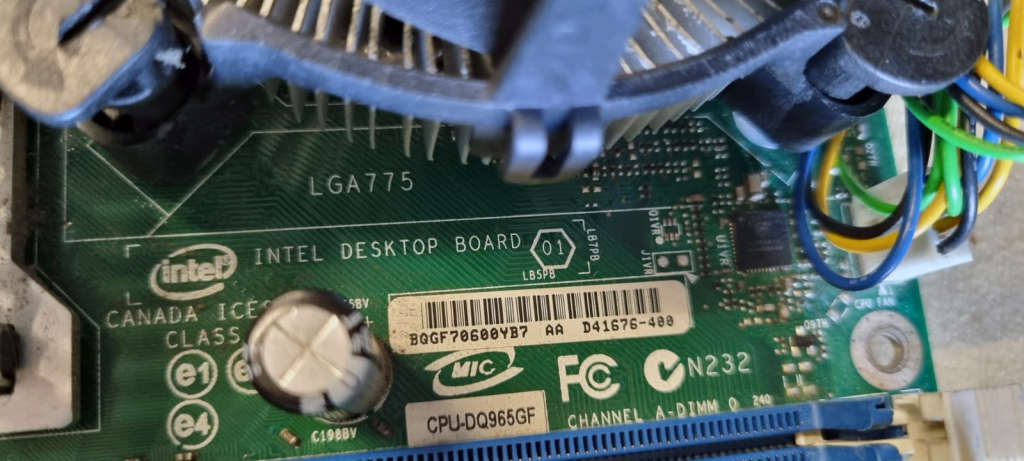 Intel DQ965GF Motherboard including Intel 6420 CPU & 3GB RAM