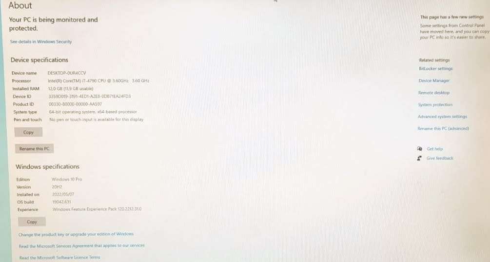 4th Gen i7 Desktop PC with 12GB RAM, 500GB HDD & Win10 Pro